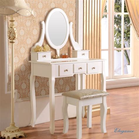 At target, there are a variety of vanity tables available. Uenjoy White Vanity Makeup Dressing Table Set w/Stool 5 ...