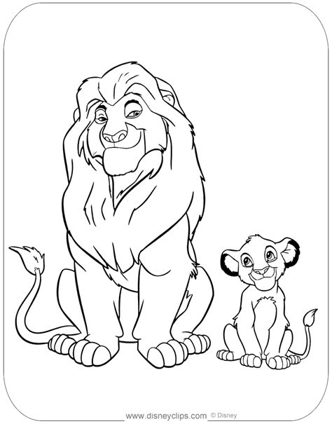 30+ free and best coloring pages of characters of the lion king movie, including simba, mufasa, nala, pumbaa, timon and more. The Lion King Coloring Pages (2) | Disneyclips.com
