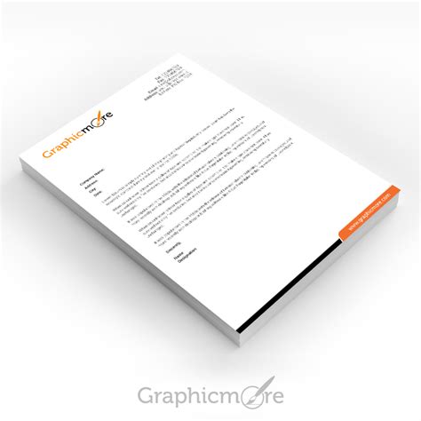 City, stat e, zi p. Clean Letterhead Design Free PSD File by GraphicMore