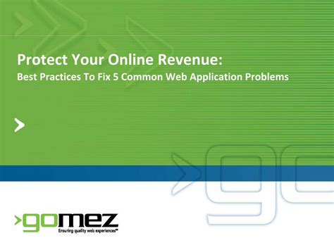 Pdf Best Practices To Fix 5 Common Web Application Problems Web