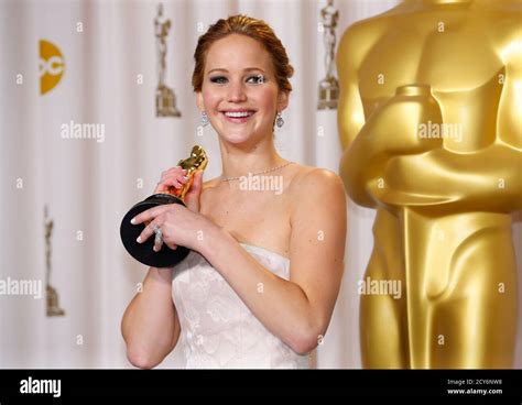 Actress Jennifer Lawrence Poses Backstage Hi Res Stock Photography And