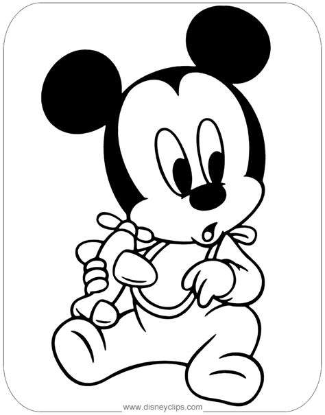Free Baby Mickey Mouse Coloring Pages