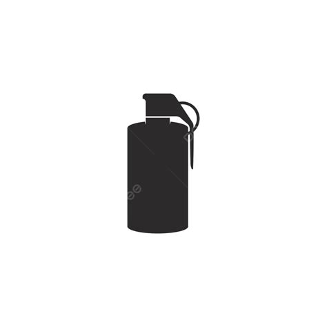 Smoke Grenade Logo Vector Icon Illustration Illustration Army Weapon