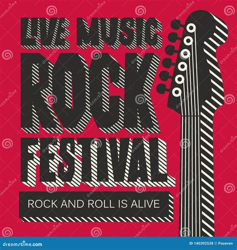 Vector Banner For Rock Festival Of Live Music Stock Vector