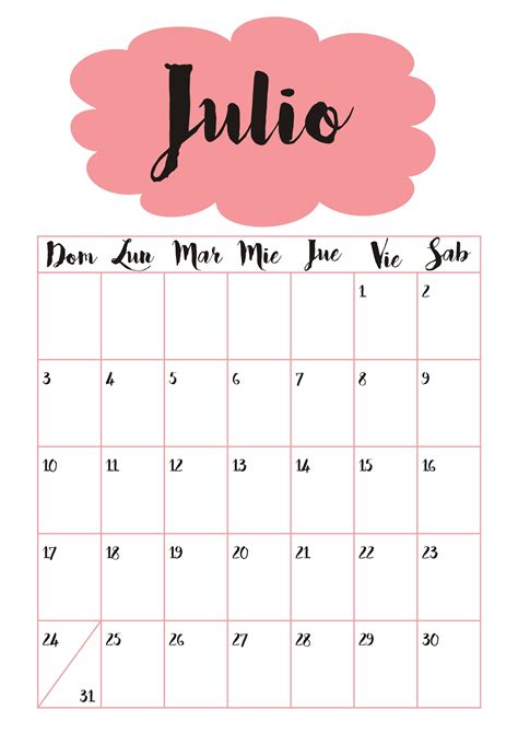 Calendario 7 Julio ☼ Ideas De Calendario Calendario Tumblr
