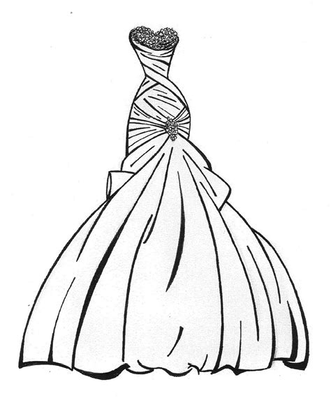 Printable Fashion Dress Coloring Pages Jambestlune