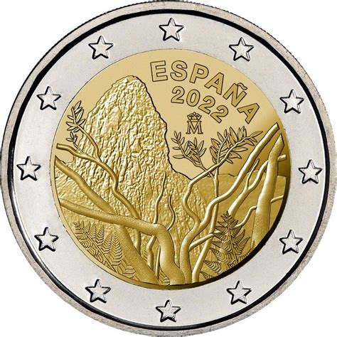 2 Euro Coin Garajonay National Park Spain 2022