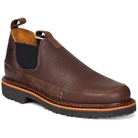 Men's Georgia® Giant Romeo Slip-On Work Shoes, Brown - 217557, Casual ...