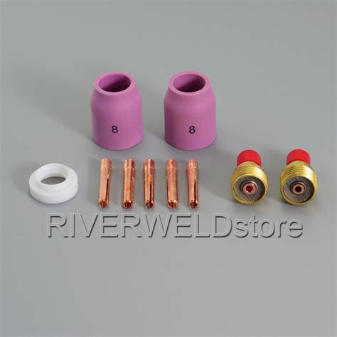 Tig Nozzle Gas Lens Collet Body Kit Consumables Accessories Fit Tig