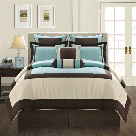 A comforter sets are a sort of cowl placed on top of a bed that helps to maintain people warm and cozy while she or he is sleeping. Aqua Gramercy Queen-size 8-piece Comforter Set - 13925496 ...