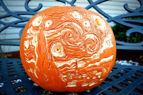 Starry Night Pumpkin Carving Aka The Greatest Carved Pumpkin In