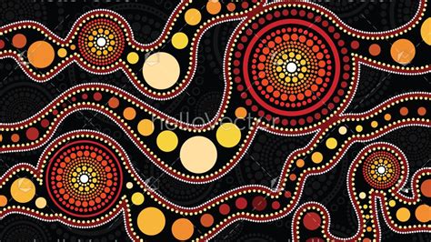 Aboriginal Art Dot Border