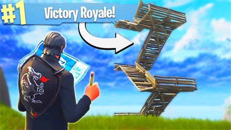 Rich Win By Only Building Spiral Stairs In Fortnite Battle Royale