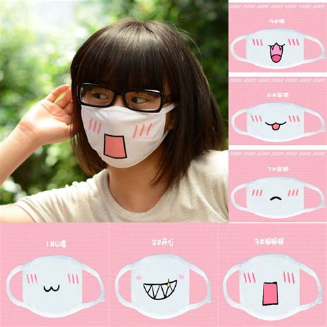 Cute Lovely Kawaii Anime Kaomoji Kun Emotiction Mouth Muffle Anti Dust Face Mask Winter Face
