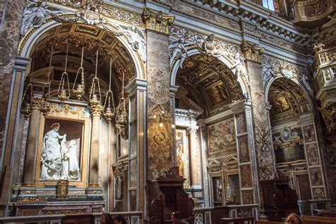 Santa Maria Della Vittoria Rome View Of Some Of The Side Altars Note
