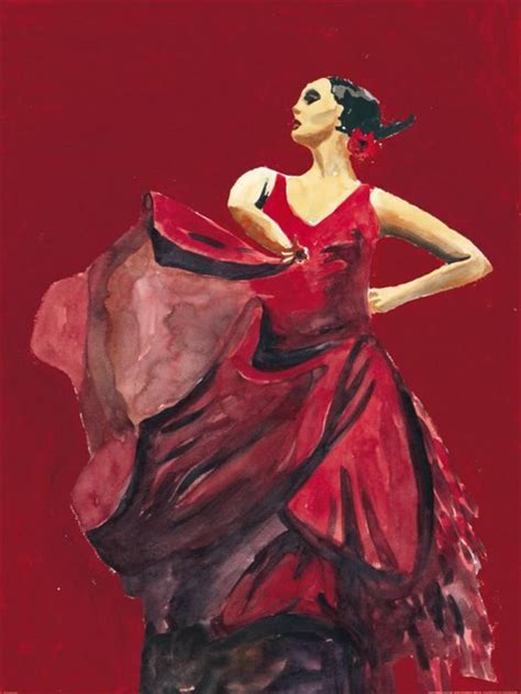 Flamenco Dancer Bailarina Orgullosa Del Flamenco Painting Framed