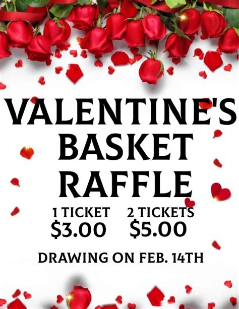 Valentines Basket Raffle Template Postermywall