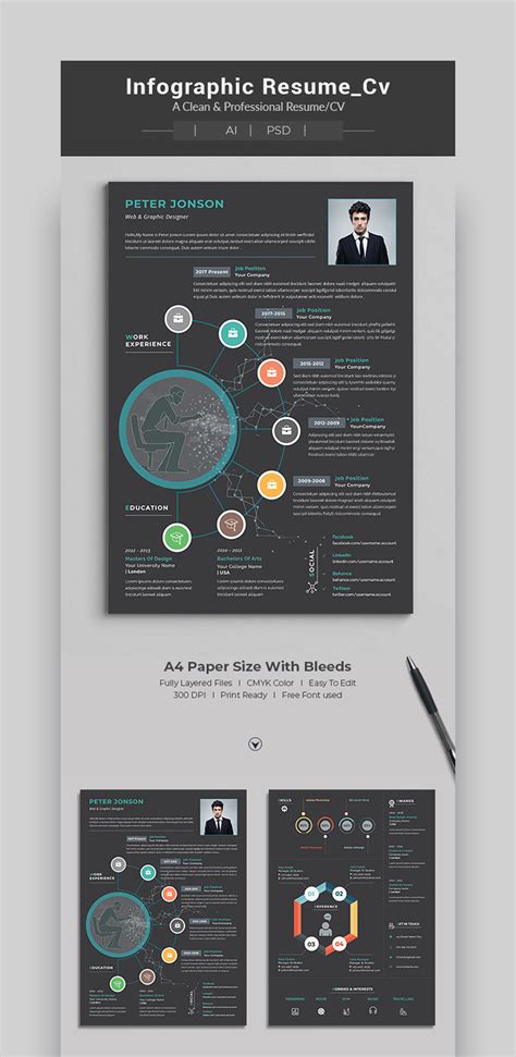 30 Best Infographic Resume Cv Templates Creative Examples For 2022