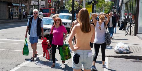 Here S What Happened When A Woman Walked Around Topless In Montreal PHOTOS