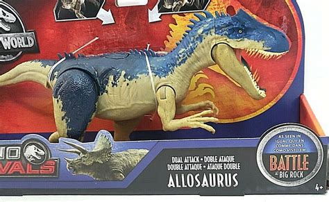 Jurassic World Dino Rivals Allosaurus Dual Attack Dinosaur Battle At Big Rock Ebay