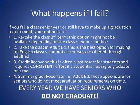 Can You Graduate If You Fail A Class Senior Year Greatsenioryears