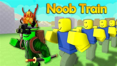 The Roblox Noob Train Roblox Game Youtube