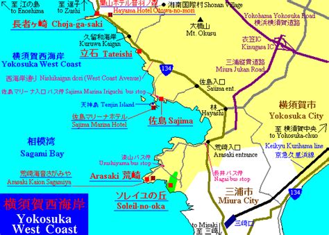 Japan rail pass map metro maps jrailpass. Yokosuka West Coast - Shonan Boy's Adventures