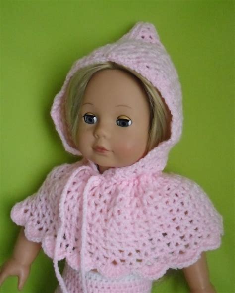 Pdf Crochet Pattern For Two Hooded Poncho For 18 Inch Doll Etsy