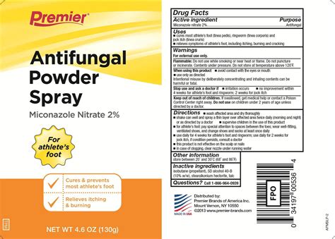 Miconazole Nitrate Antifungal Miconazole Powder Spray Aerosol Powder