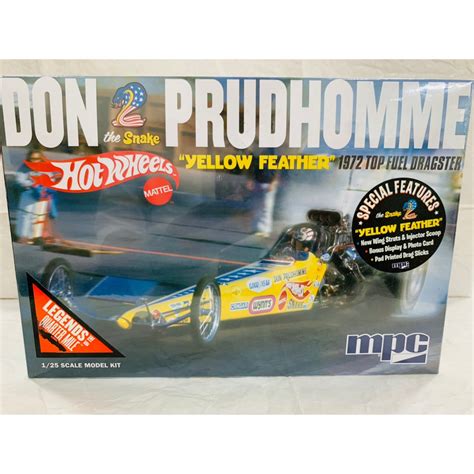 Mpc 844 Don Snake Prudhomme 1972 Re Dragster Yellow Feather Model Kit