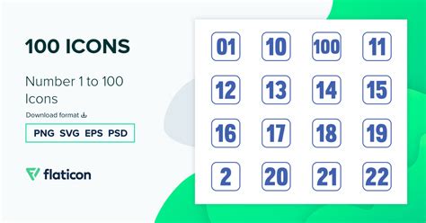 Pack De Iconos Number 1 To 100 Icons Color Fill 100 Iconos Svg