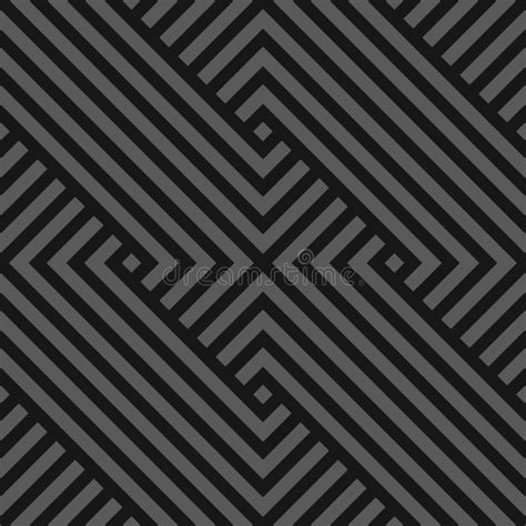 Vector Seamless Abstract Geometric Pattern Dark Gray Striped Texture