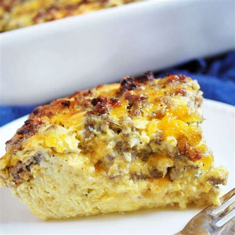 Sausage And Egg Overnight Breakfast Casserole Amees Savory Dish