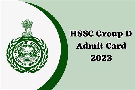 Hssc Group D Admit Card 2023 Soon Exam Date Hsssc Group D Hall