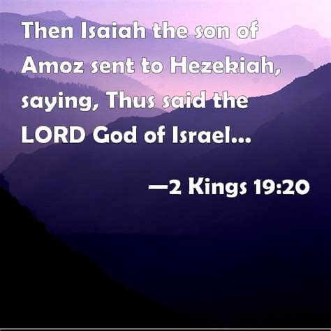 Kings Then Isaiah The Son Of Amoz Sent To Hezekiah Saying