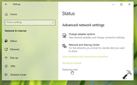 how to reset network adapter in windows 10
