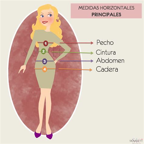 cómo tomar las medidas corporales cuerpo mujer medidas horizontales skarlett costura