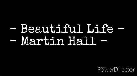 Martin Hall Beautiful Life Lyrics Youtube