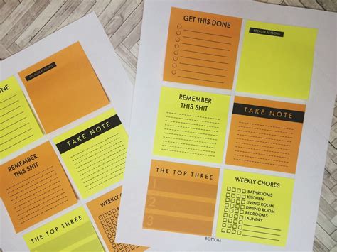 Five Sixteenths Blog Make It Monday DIY Printable Planner Sticky Notes