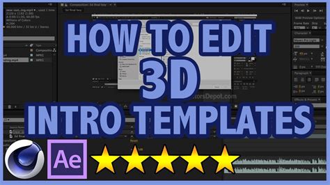 How To Edit An Intro Template With Cinema 4d And Adobe After Effects Cc