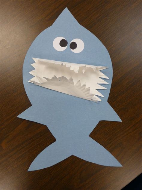 Hungry Shark Craft Use A Paper Plate For Teeth Toddler