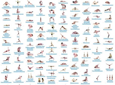 Yoga Posses With Names Yoga Poses Best Yoga Videos And Charts
