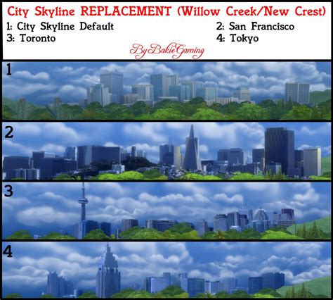 City Skyline Replacements Pack 3 City Skyline Skyline Sims 4 Update