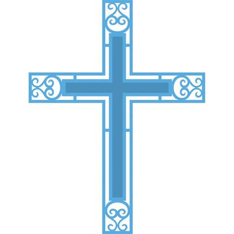 Blue Christening Cross Clipart Best