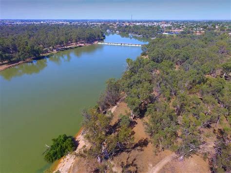 Aerial View Of Mildura Weir On Murray River Stock Photo By ©hypedesk