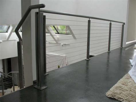 Sleek And Polished Indoor Cable Railing Mclean Forge And Welding