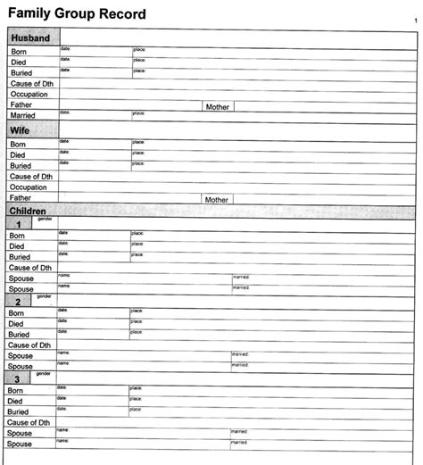 Printable Free Fillable Genealogy Forms Customize And Print
