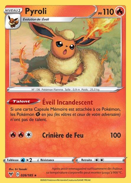 Pyroli Carte Pokémon 26185 Voltage Eclatant