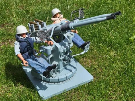 16 Gi Joe Wwii Navy Gunner Twin Mount Anti Aircraft 40mm Gun W2