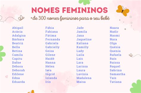 Arquivo De Nomes Femininos Bonitos E Raros